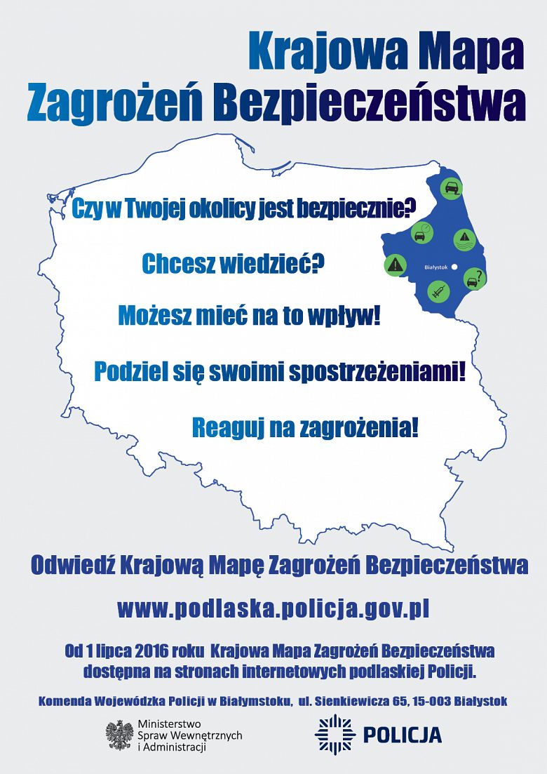 Odwiedź Krajową Mapę Zagrożeń Bezpieczeństwa