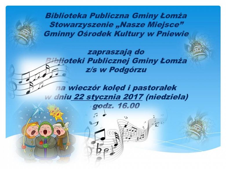 Zapraszamy na wieczór kolęd i pastorałek w bibliotece