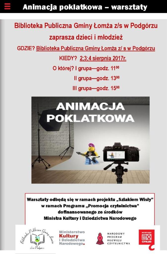 Animacja poklatkowa w bibliotece