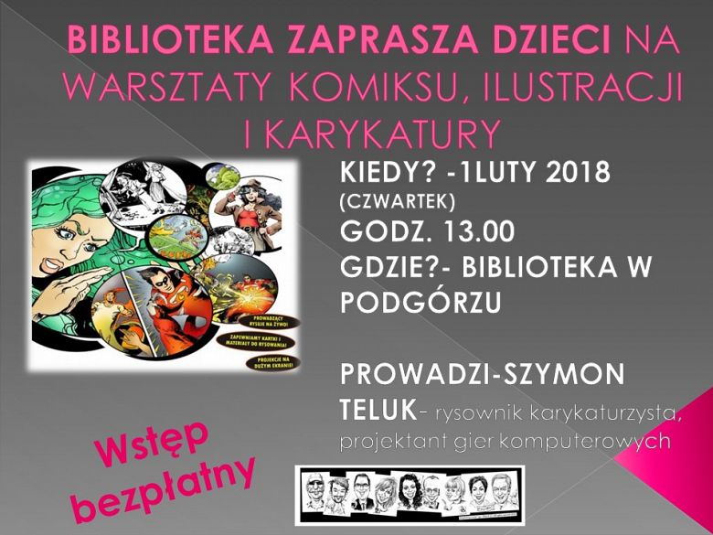 Warsztaty komiksu, ilustracji i karykatury w bibliotece