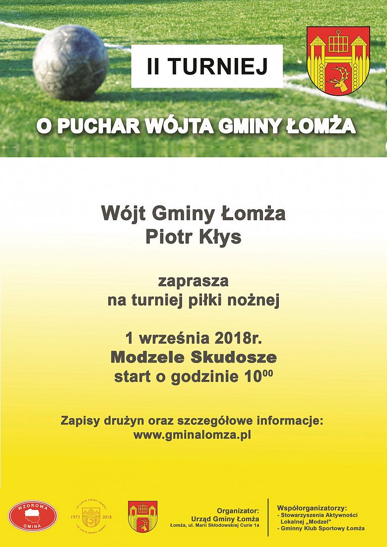 Zapraszamy na II Turniej o Puchar Wójta Gminy Łomża