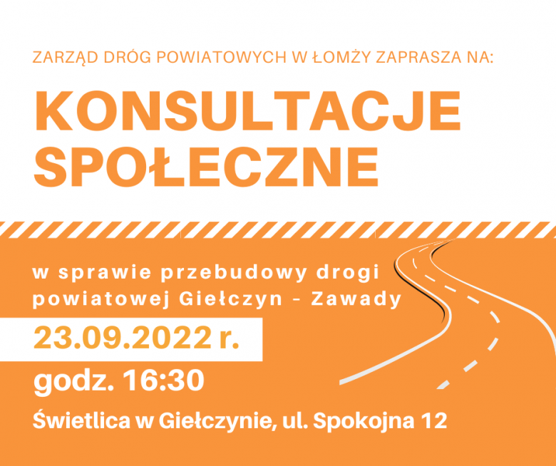 Konsultacje społeczne w sprawie drogi powiatowej Giełczyn - Zawady